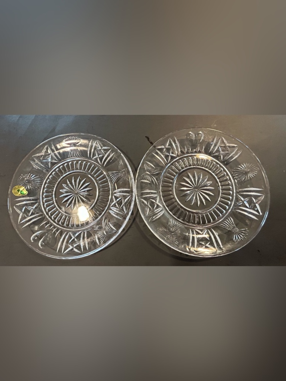 Waterford Crystal "MILLENIUM SERIES" 8" Lunch Salad Dessert Plates, SET OF 2